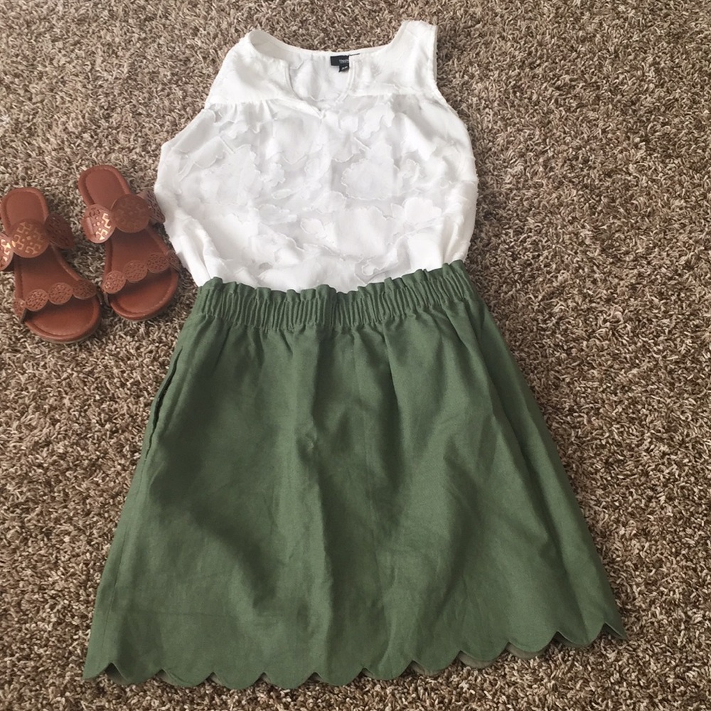 J.crew mini scalloped skirt